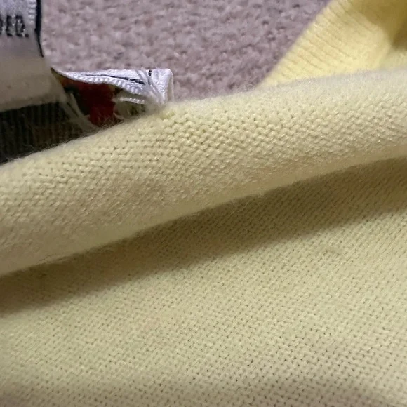 Men’s Vintage Augusta National Golf Shop Light Yellow V Neck Sweater Size XXL - Picture 3 of 5